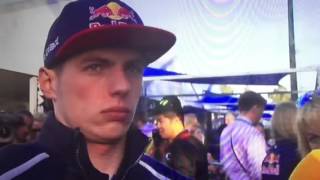 Interview Max Verstappen after race Australia F1 2016 Dutch [upl. by Ahsimak]