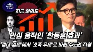 민심 움직인 한동훈 효과절대열세 수도권에서 좌파에 우위 점했다 한동훈 이재명 국민의힘 더불어민주당 [upl. by Attenoj]