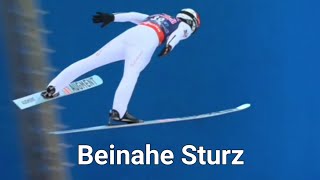 Manuel Fettner 🇦🇹 BEINAHE STURZ Skifliegen Kulm [upl. by Eelra]