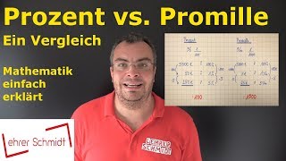 Prozent und Promille  Ein Vergleich  Mathematik einfach erklärt  Lehrerschmidt [upl. by Puna469]