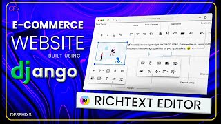 RichText Editor CKEditor in Django  Ecommerce Website using Django  EP 19  Desphixs [upl. by Itsur846]