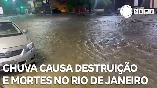 Chuva causa mortes e desaparecimentos no Rio de Janeiro [upl. by Mechelle2]