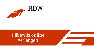 RDW  Rijbewijs Online Verlengen [upl. by Ogawa]