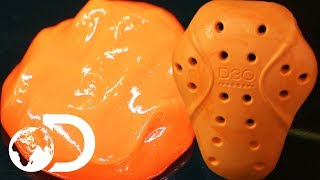 Making Shock Absorbing Protective Gear From Goo  How Do They Do It [upl. by Flavio]