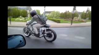 Test modifications train avant sur café racer BMW R100 1000cc [upl. by Trip]