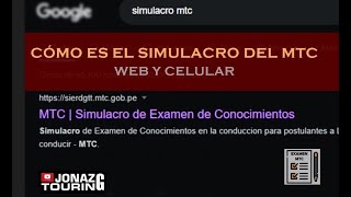 SIMULACRO EXAMEN DE CONOCIMIENTOS MTC BREVETE  A1 PERÚ  TIPS WEB Y CELULAR  FÁCIL Y GRATUITO [upl. by Epp400]