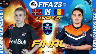 FINAL  ANDERS VEJRGANG VS Z22 RVPLEGEND10  FIFA 23  FGS 5 EUROPE DAY 2  PRO VS PRO [upl. by Ellehsem]