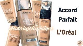 Accord Parfait LOreal Fond de teint à lacide hyaluronique lorealparis [upl. by Astiram]