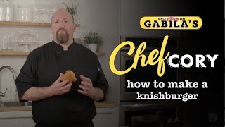 Chef Cory  How to make a KNISHBURGER [upl. by Omocaig]