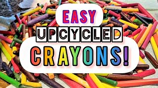 Make Easy Upcycled Crayons  Great Inexpensive Gifts 🎨 [upl. by Metts]