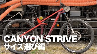 CANYON STRIVE  サイズ選び編 [upl. by Frum]