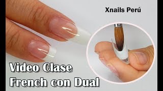 VIDEO CLASE 💅 Uñas Francesas con MOLDES DUAL ❤️ Uñas Cortas y Largas paso a paso [upl. by Einalem574]