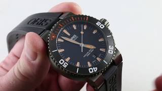 Oris Aquis Date 0173376534259 Luxury Watch Review [upl. by Novets]