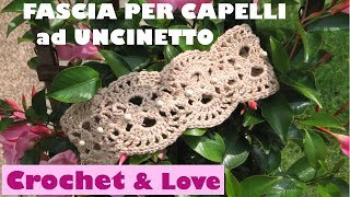 Tutorial fascia per capelli ad uncinetto [upl. by Ahsino376]