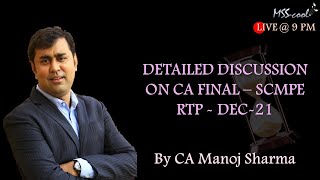 CA Final SCMPE RTP Dec 21 Part 1 [upl. by Solnit]