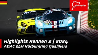 Highlights Rennen 2  ADAC 24H Nürburgring Qualifiers  2024 [upl. by Nylynnej]