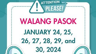 Walang Pasok ng 7 days sa Public Schools [upl. by Amron427]