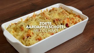 Zoete aardappelschotel met gehakt [upl. by Koehler]