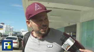 Así agredió Residente a un reportero de televisión en un aeropuerto de Puerto Rico [upl. by Washburn676]