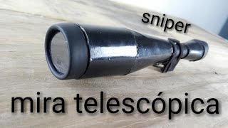 como hacer mira telescópica casera con binocularesHome telescopic sight🔴 [upl. by Neesay]