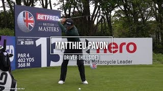 Matthieu Pavon golf swing  Driver faceon Betfred British Masters Hillside May 2019 [upl. by Sherard428]