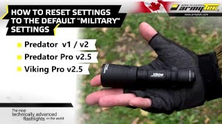 Armytek Tactical Flashlights Ledlight Settings Reset [upl. by Euk692]