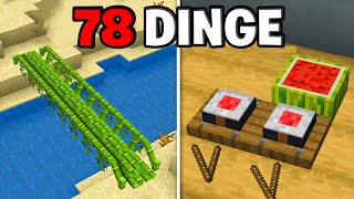 78 DINGE in MINECRAFT die du wirklich BAUEN kannst [upl. by Enelym]