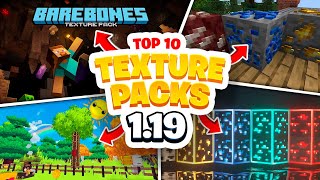 ✨ TOP 10 TEXTURE PACKS para MINECRAFT 119  1192 JAVA y BEDROCK ⭐ PAQUETE DE TEXTURAS 119 [upl. by Ibbetson]