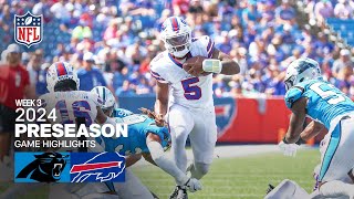 Carolina Panthers vs Buffalo Bills  2024 Preseason Week 3 Game Highlights [upl. by Ainitsirk468]