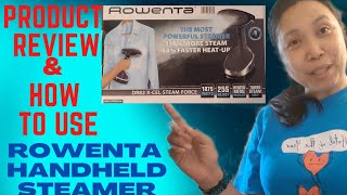 Product Review and How To Use Rowenta DR82 X CEL STEAM FORCE Handheld Steamer [upl. by Ahtela]