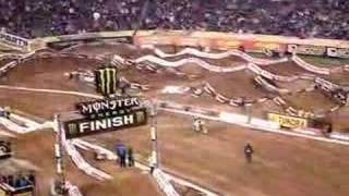 Travis Pastrana Doing First Backflip in Supercross showing up Chad Reed [upl. by Allayne295]