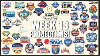 2023 College Football Week 13 Bowl Projections amp CFP Predictions [upl. by Couq379]