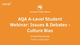 Revision Webinar Culture Bias [upl. by Ainegul]