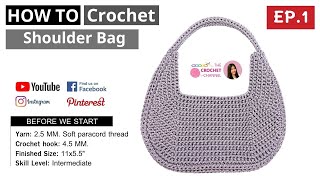 A Very Beautiful Modern Crochet Bag Tutorial  Trendy Crochet Bag EP1 [upl. by Gonzales]