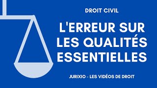 Lerreur sur les qualités essentielles de la prestation [upl. by Oliana845]