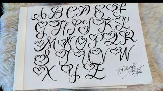 Calligraphy Writing Heart font style  Jay M Garcia calligraphy handwriting handlettering artist [upl. by Faucher]