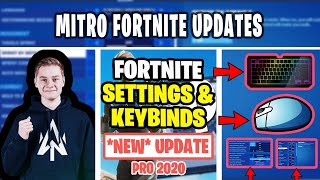 Mitr0 Fortnite Settings Keybinds and Setup Updated 1 Aug 2020 Mitr0 Gaming [upl. by Rolyks]