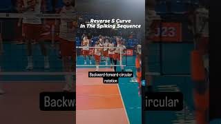 Reverse S Curve Example  Volleyball Spiking Tip [upl. by Akemad]