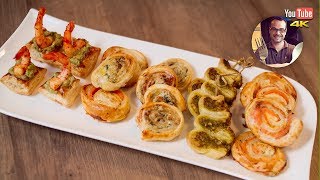 5 RECETTES DE FEUILLETÉS APÉRITIFS  APERO DE NOEL [upl. by Ecnarretal]