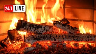 🔥 FIREPLACE 4K LIVE 247 Relaxing Fireplace with Burning Logs and Crackling Fire Sounds [upl. by Rozelle]