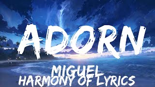 Miguel  Adorn Lyrics  25mins  Feeling your music [upl. by Daberath]