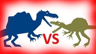 Dinosaurs Cartoons  Spinosaurus vs Oxalaia  DinoMania [upl. by Tarrel792]