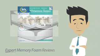 Serta 4 inch dual layer memory foam mattress topper  A video review from Expert Memory Foam Reviews [upl. by Armington]