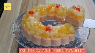 Fruit Cocktail Upside Down Jelly  JellO  Darlenes Kitchen SG [upl. by Stavro]