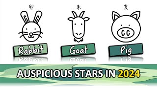 Astrology 2024 RABBIT GOAT amp PIG Zodiac  Year of the Dragon 2024 [upl. by Kolb]