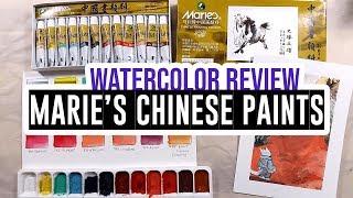 Review amp Demo  Maries Chinese Painting Colors 🎨 [upl. by Richardson]