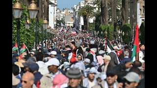 Des milliers de Marocains marchent en soutien aux Palestiniens de Gaza [upl. by Inaniel]