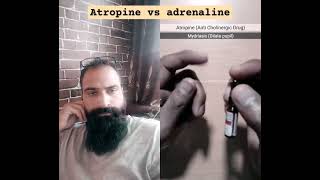 Atropine vs adrenaline knowledge medicine shorts pharmacology doctor [upl. by Pineda]