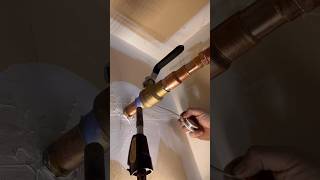 brazing a new shut off valve for a hot water heater [upl. by Latoya]