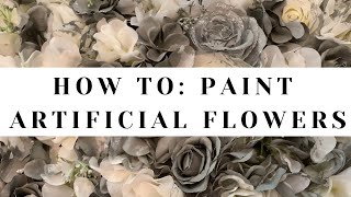 How to Paint artificial flowers with Spray Paint vs Acrylic Paint [upl. by Merritt]